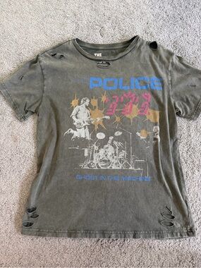 Police 'Ghost in the Machine' woman’s Graphic Tee - Olive